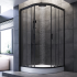 Душевое ограждение AM.PM Gem 100x100 см. четверть круга, профиль черный, стекло прозрачное купить с доставкой. 100% Оригинал. Гарантия!