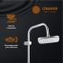 Душевая система Orange Thermo T19-944cr термостат с изливом, хром