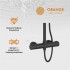 Душевая система Orange Thermo T02S3-912b c термостатом, черный матовый