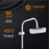 Душевая система Orange Splito M36-944cr смеситель с изливом, хром