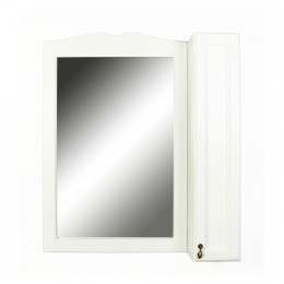 Зеркальный шкаф Orange Классик F7-85ZS3 с подсветкой, молочный белый