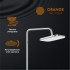 Душевая система Orange Thermo T02S4-911cr термостат с изливом, хром