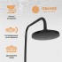 Душевая система Orange Mia M34-922b со смесителем, черный матовый