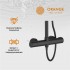 Душевая система Orange Thermo T02S4-912b c термостатом, черный матовый