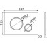 Кнопка смыва AlcaPlast THIN M775 белый / золото