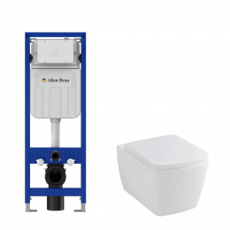 Комплект унитаз с инсталляцией и сиденьем микролифт Allen Brau Liberty 325594+279260+280865 Комплект унитаз с инсталляцией и сиденьем микролифт Allen Brau Liberty 325594+279260+280865