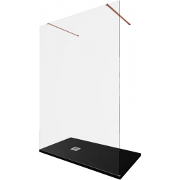 Душевая перегородка Allen Brau Infinity 140 см. профиль бронза, стекло прозрачное