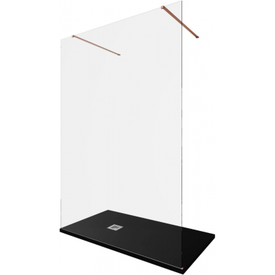 Душевая перегородка Allen Brau Infinity 140 см. профиль бронза, стекло прозрачное купить с доставкой. 100% Оригинал. Гарантия!