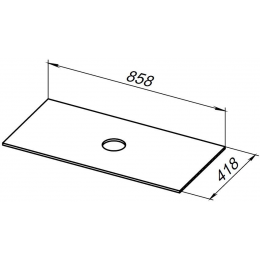 Столешница Allen Brau Liberty 85 1.33008.G-S серый Столешница Allen Brau Liberty 85 1.33008.G-S серый