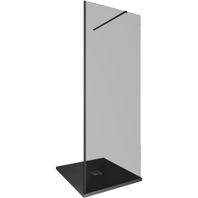 Душевая перегородка Allen Brau Infinity 80 см. профиль черный, стекло прозрачное купить с доставкой. 100% Оригинал. Гарантия!