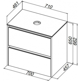 Столешница Allen Brau Activity 70 1.34021.AL белый