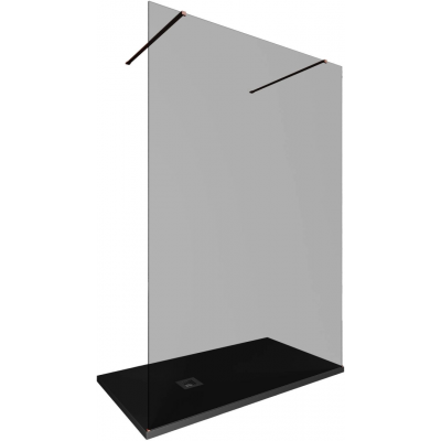 Душевая перегородка Allen Brau Infinity 140 см. профиль бронза, стекло прозрачное купить с доставкой. 100% Оригинал. Гарантия!