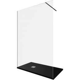 Душевая перегородка Allen Brau Infinity 140 см. профиль серебро, стекло прозрачное