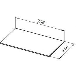 Столешница Allen Brau Liberty 70 1.330011.G серый Столешница Allen Brau Liberty 70 1.330011.G серый