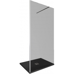 Душевая перегородка Allen Brau Infinity 100 см. профиль серебро, стекло прозрачное