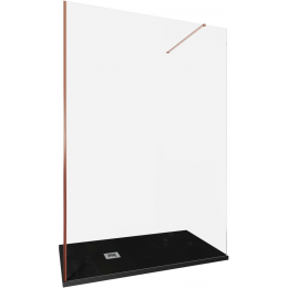 Душевая перегородка Allen Brau Infinity 140 см. профиль бронза, стекло прозрачное