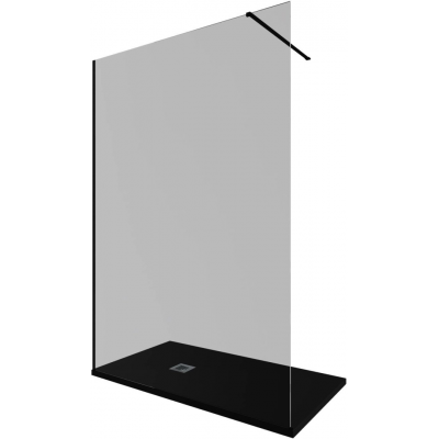 Душевая перегородка Allen Brau Infinity 140 см. профиль черный, стекло прозрачное купить с доставкой. 100% Оригинал. Гарантия!
