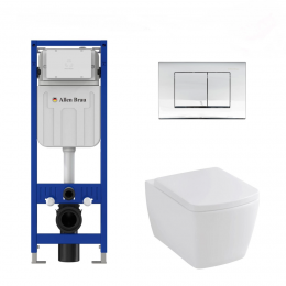 Комплект унитаз с инсталляцией, кнопкой и сиденьем микролифт Allen Brau Liberty 279260+280865+325594+306280 Комплект унитаз с инсталляцией, кнопкой и сиденьем микролифт Allen Brau Liberty 279260+280865+325594+306280