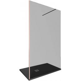 Душевая перегородка Allen Brau Infinity 120 см. профиль бронза, стекло прозрачное