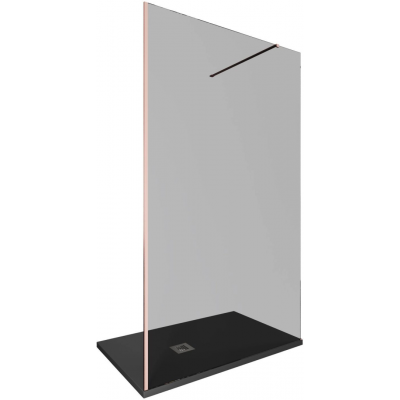 Душевая перегородка Allen Brau Infinity 120 см. профиль бронза, стекло прозрачное купить с доставкой. 100% Оригинал. Гарантия!