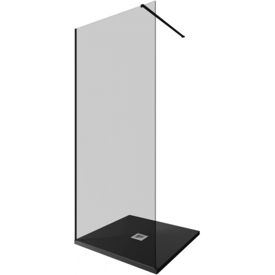 Душевая перегородка Allen Brau Infinity 90 см. профиль черный, стекло прозрачное купить с доставкой. 100% Оригинал. Гарантия!