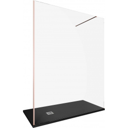 Душевая перегородка Allen Brau Infinity 160 см. профиль бронза, стекло прозрачное