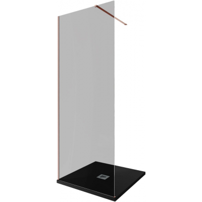 Душевая перегородка Allen Brau Infinity 80 см. профиль бронза, стекло прозрачное купить с доставкой. 100% Оригинал. Гарантия!