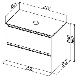 Столешница Allen Brau Activity 80 1.34022.ON серый