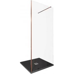 Душевая перегородка Allen Brau Infinity 90 см. профиль бронза, стекло прозрачное