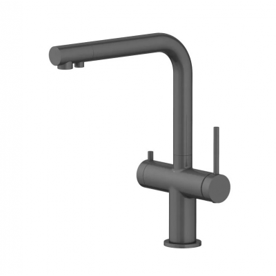 AQ1385BGM ЕВРОПА смеситель для кухни с подключением к фильтру питьевой воды, оружейная сталь купить с доставкой. 100% Оригинал. Гарантия!