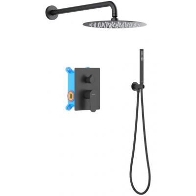 Set 3 в 1 душевой комплект AQUATEK, матовый черный AQ1272MB ОБЕРОН купить с доставкой. 100% Оригинал. Гарантия!
