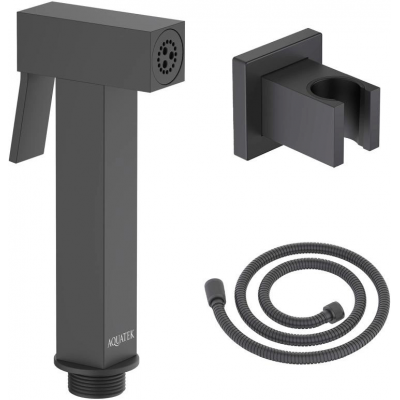 Гигиенический ручной душ со шлангом 120 см и держателем AQUATEK, матовый черный AQ2053MB купить с доставкой. 100% Оригинал. Гарантия!