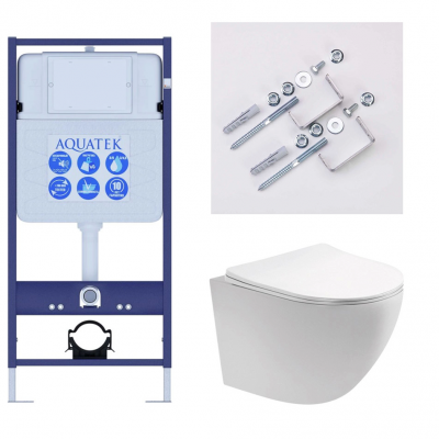 Комплект унитаз с инсталляцией и сиденьем Aquatek Европа SET AQUATEK ЕВРОПА T-KKI2 купить с доставкой. 100% Оригинал. Гарантия!