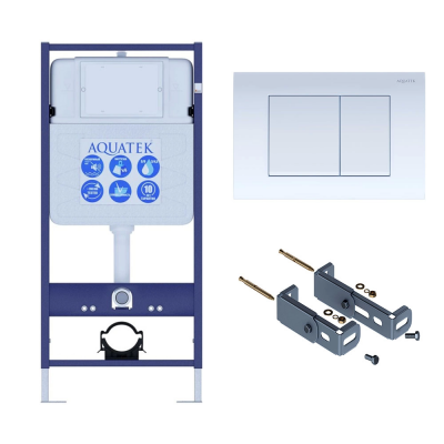 Инсталляция для подвесного унитаза Aquatek Standart 50 INS-0000012, кнопка смыва белая + крепеж купить с доставкой. 100% Оригинал. Гарантия! Инсталляция для подвесного унитаза Aquatek Standart 50 INS-0000012, кнопка смыва белая + крепеж купить с доставкой. 100% Оригинал. Гарантия!