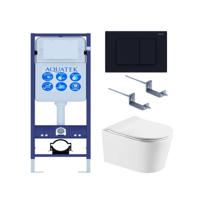 Комплект унитаз с инсталляцией, кнопкой и сиденьем SET AQUATEK ОБЕРОН T-012 4в1 безободковый купить с доставкой. 100% Оригинал. Гарантия! Комплект унитаз с инсталляцией, кнопкой и сиденьем SET AQUATEK ОБЕРОН T-012 4в1 безободковый купить с доставкой. 100% Оригинал. Гарантия!