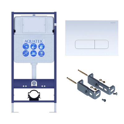 Инсталляция для подвесного унитаза Aquatek Standart 50 INS-0000012, кнопка смыва белая + крепеж купить с доставкой. 100% Оригинал. Гарантия! Инсталляция для подвесного унитаза Aquatek Standart 50 INS-0000012, кнопка смыва белая + крепеж купить с доставкой. 100% Оригинал. Гарантия!