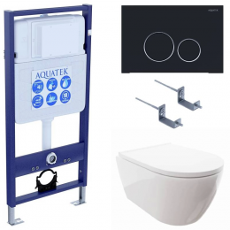 Комплект унитаз с инсталляцией, кнопкой и сиденьем микролифт Aquatek Поларис SET AQUATEK ПОЛАРИС-020 4в1 Комплект унитаз с инсталляцией, кнопкой и сиденьем микролифт Aquatek Поларис SET AQUATEK ПОЛАРИС-020 4в1