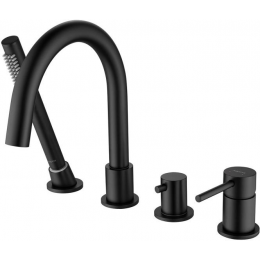 Смеситель на борт ванны на 4 отв. AQUATEK, матовый черный AQ1348MB ЕВРОПА Смеситель на борт ванны на 4 отв. AQUATEK, матовый черный AQ1348MB ЕВРОПА