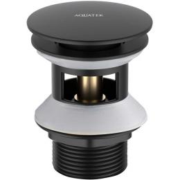 Сливной набор для раковины AQUATEK, матовый черный AQ6002MB