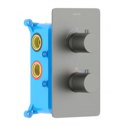 AQ1391BGM ЕВРОПА термостатический смеситель для душа (внешняя и скрытая часть), оружейная сталь AQ1391BGM ЕВРОПА термостатический смеситель для душа (внешняя и скрытая часть), оружейная сталь