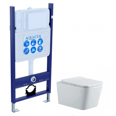 Комплект унитаз с инсталляцией и сиденьем микролифт Aquatek Либра New SET AQUATEK ЛИБРА N-14 купить с доставкой. 100% Оригинал. Гарантия!