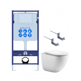 Комплект унитаз с инсталляцией и сиденьем микролифт Aquatek SET AQUATEK ГЕЛИОС KKI2 безободковый Комплект унитаз с инсталляцией и сиденьем микролифт Aquatek SET AQUATEK ГЕЛИОС KKI2 безободковый