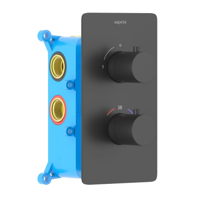 Термостатический смеситель для душа (внешняя и скрытая часть) AQUATEK, матовый черный AQ1391MB ЕВРОПА купить с доставкой. 100% Оригинал. Гарантия! Термостатический смеситель для душа (внешняя и скрытая часть) AQUATEK, матовый черный AQ1391MB ЕВРОПА купить с доставкой. 100% Оригинал. Гарантия!