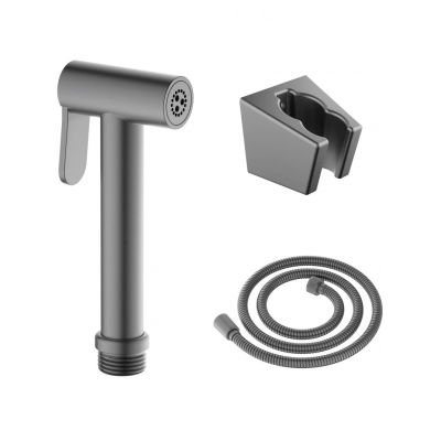 AQ2054BGM гигиенический ручной душ со шлангом 120 см и держателем, оружейная сталь купить с доставкой. 100% Оригинал. Гарантия!