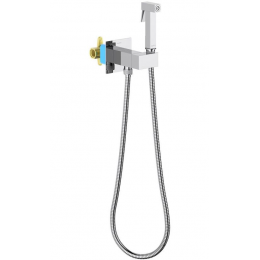 Комплект для гигиенического душа встроенный (смеситель с прогрессивным картриджем + гигиеническая лейка + шланг) AQUATEK AQ1025CR ЛИРА