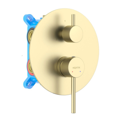 AQ1346BG ЕВРОПА смеситель для ванны 2 режима (внешняя и скрытая часть), шлиф. золото купить с доставкой. 100% Оригинал. Гарантия!