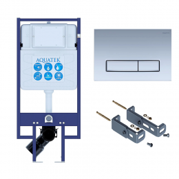Инсталляция Aquatek INS-0000020 с возможностью угловой установки, кнопка смыва хром + крепеж Инсталляция Aquatek INS-0000020 с возможностью угловой установки, кнопка смыва хром + крепеж