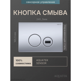 Кнопка смыва Aquatek KDIS-0000036 нержавеющая сталь Кнопка смыва Aquatek KDIS-0000036 нержавеющая сталь