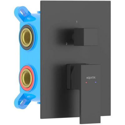 Смеситель для ванны 3 режима (внешняя и скрытая часть) AQUATEK, матовый черный AQ1647MB ЛИБРА купить с доставкой. 100% Оригинал. Гарантия!