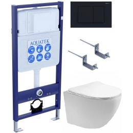 Комплект унитаз с инсталляцией, кнопкой и сиденьем Aquatek Standart SET AQUATEK ЕВРОПА T KDI12 Комплект унитаз с инсталляцией, кнопкой и сиденьем Aquatek Standart SET AQUATEK ЕВРОПА T KDI12